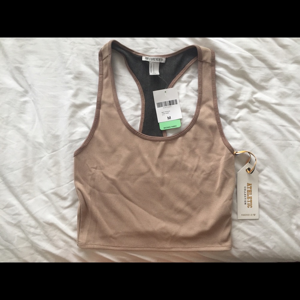 NWT Forever 21 Active Top Camel